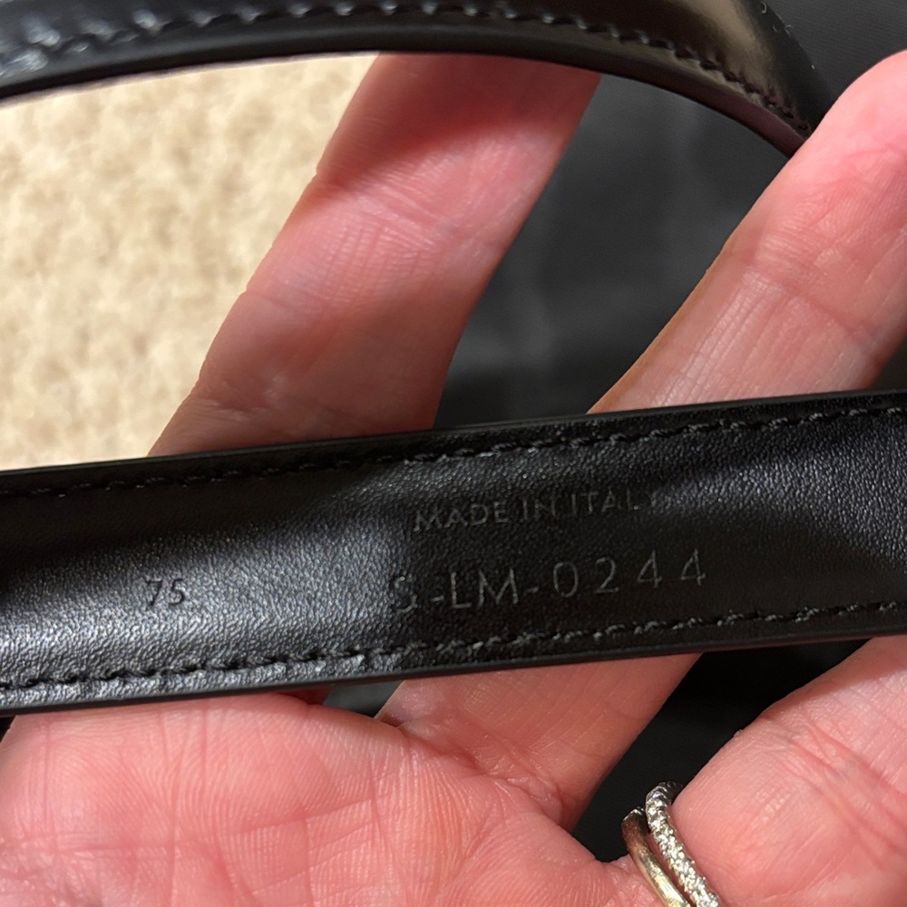 Celine Black Belt with Gold Buckle - Picture 3 of 7